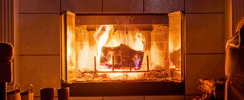 Mendota Hearth Landscape Fireplace Installation in League City, Texas