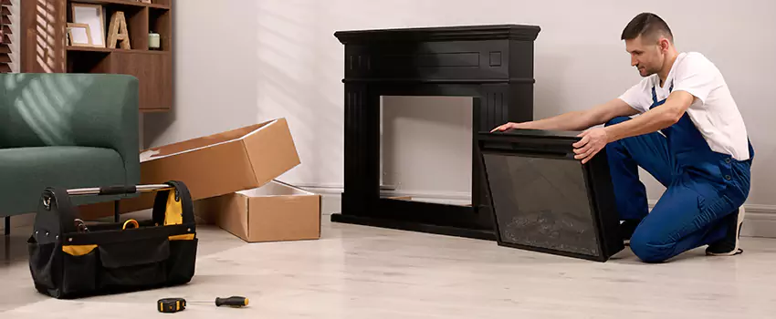 Old Rusted Metal Fireplace Repair And Replacement in League City, TX